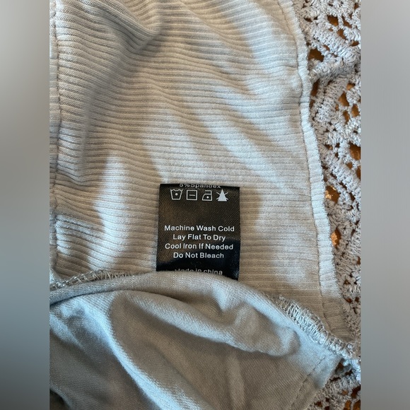 POL Light Gray Lace Accent Blouse - Picture 5 of 6